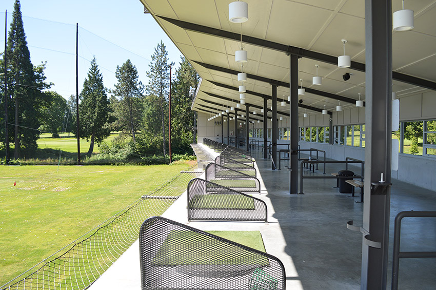 golf course design and architecture rows of driving range boxes