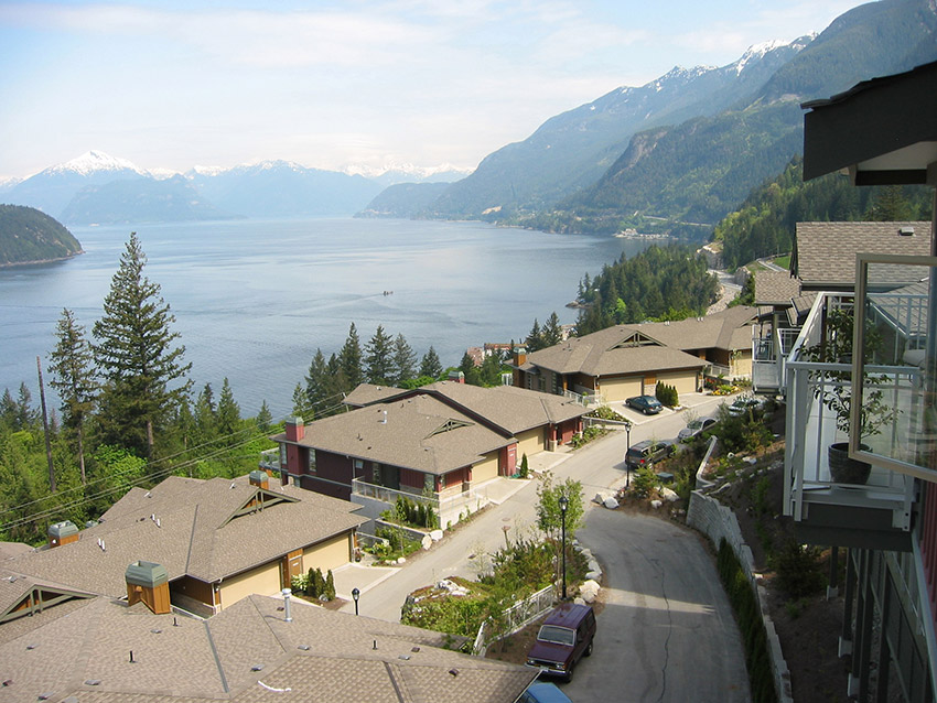 view of howe sound from west vancouver luxury townhome
