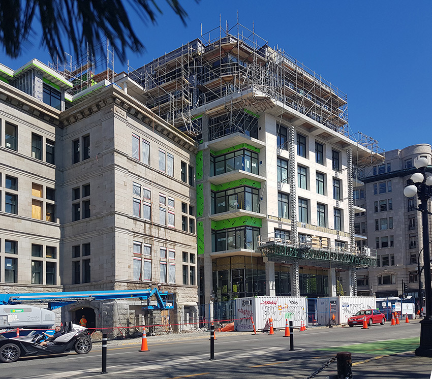 customs house being renovated in upper floors of victoria architecture