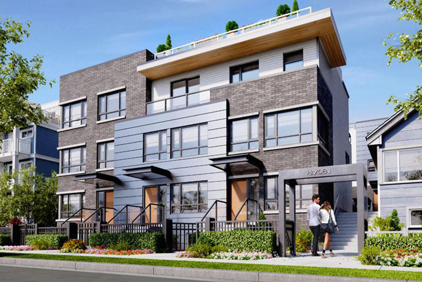 three story residential townhomes vancouver